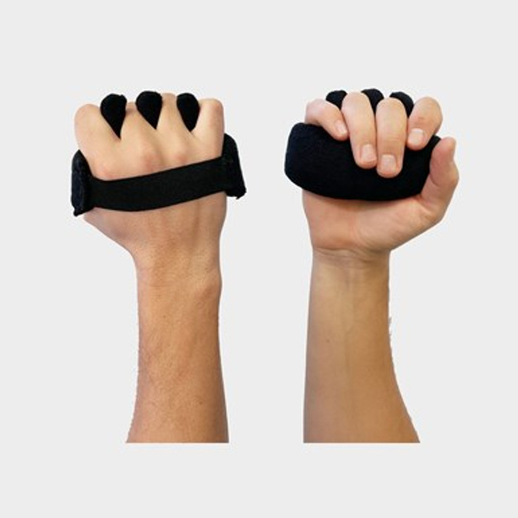En hand med handflatsskydd