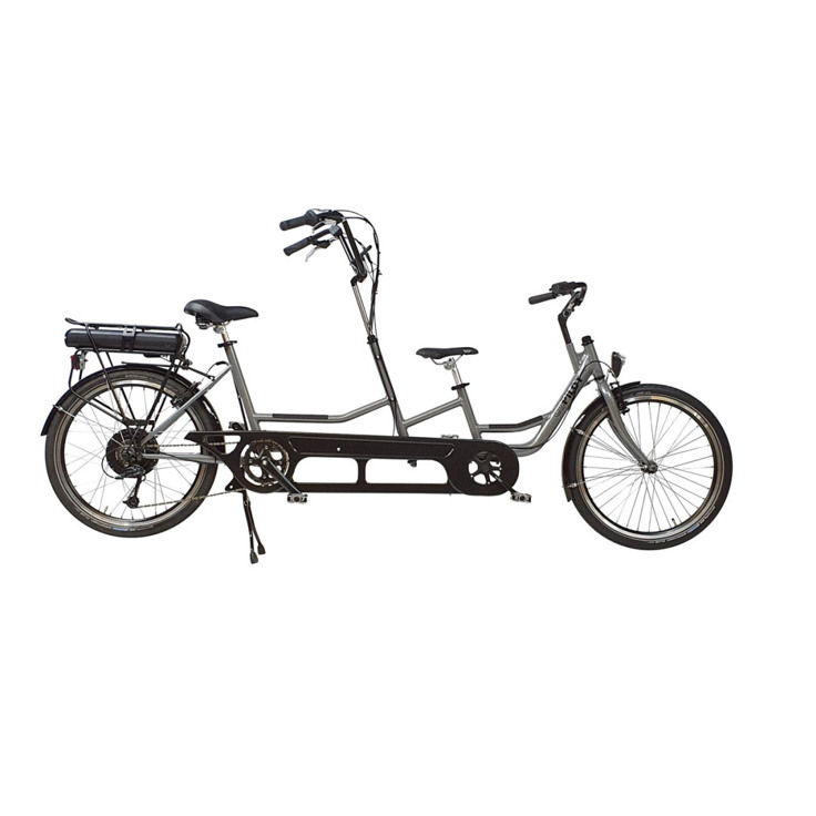 En cykel med ett cykelställ monterat på sig.