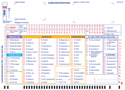 remiss, pappersremiss, laboratoriemedicin, best&auml;llarkoder