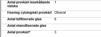 Provbeteckning cytologi