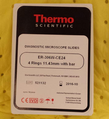 Produkt Objektglas med fyra ringar