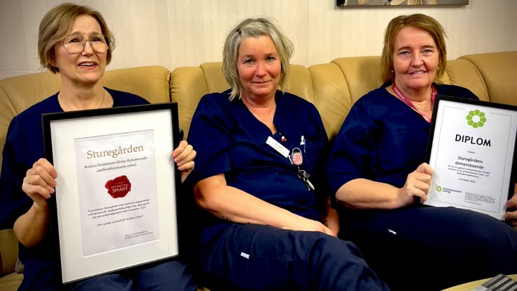 Hygienombud Karina, Carola och Catarina på Sturegårdens demensboende